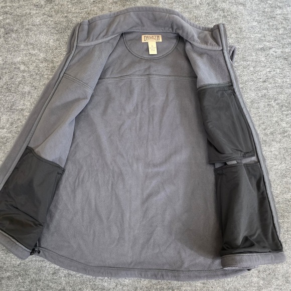 Duluth Trading Co Vest Mens Size‎ XL Gray Full Zip Pockets Outdoors Fleece - Picture 3 of 10